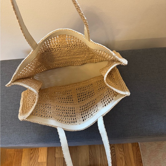 Tory Burch Tan Woven Tote Bag - Picture 4 of 11